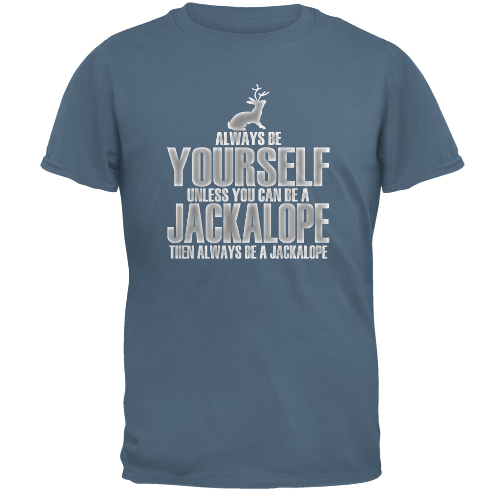 Always Be Yourself Jackalope Mens T Shirt Men's T-Shirts Old Glory 2XL Indigo Blue 