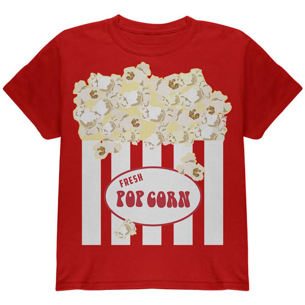 Halloween Popcorn Costume Youth T Shirt Youth T-Shirts Old Glory LG Red 