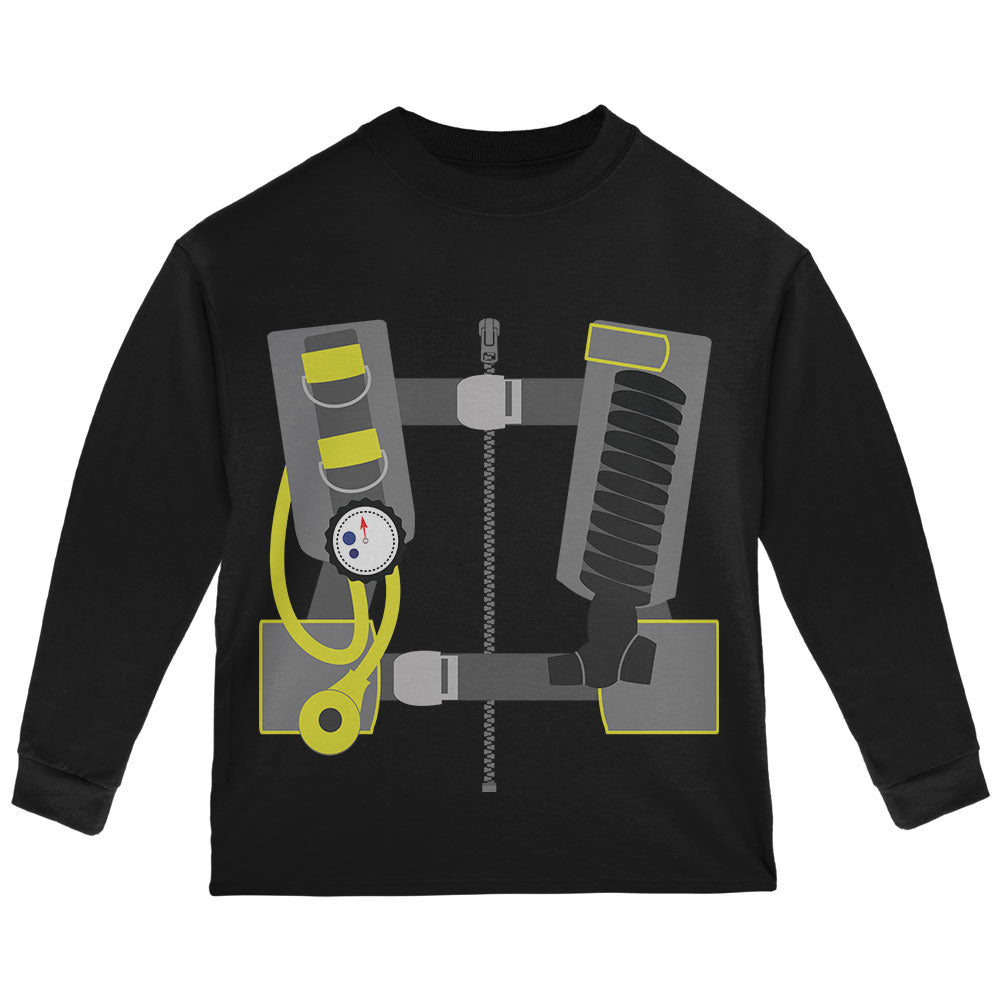 Halloween Costume Scuba Diver Costume Toddler Long Sleeve T Shirt Toddler Long Sleeves Old Glory 2T Black 