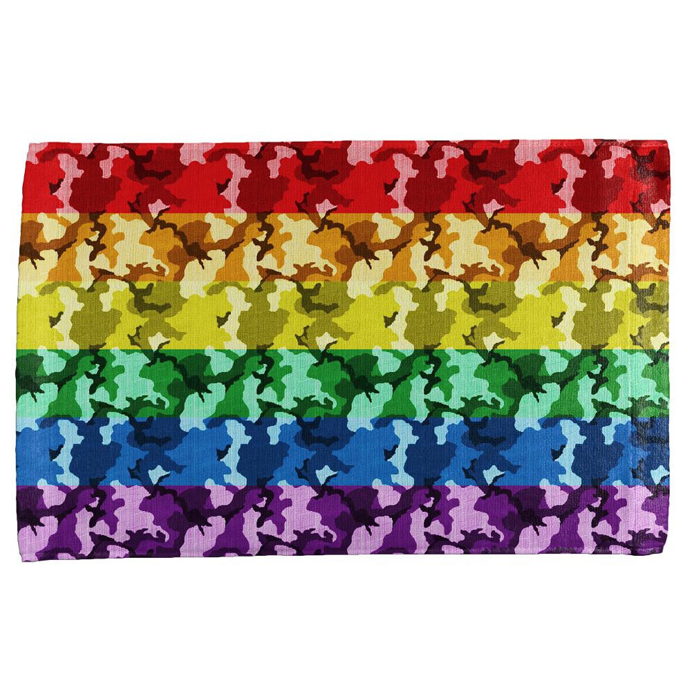 LGBT Camo Pride In The Military All Over Hand Towel Hand Towel Old Glory OS Multi 