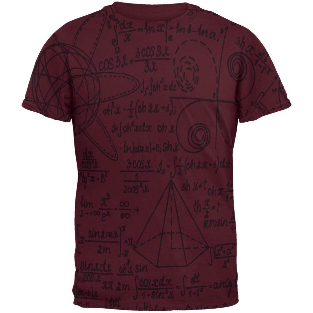 Math Geek Formula Mens T Shirt Men's T-Shirts Old Glory SM Maroon 