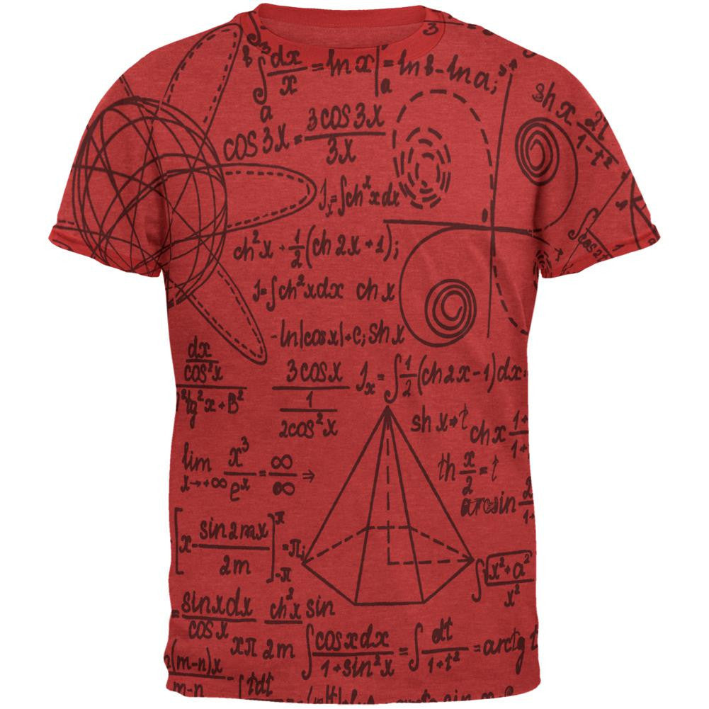 Math Geek Formula Mens Ringer T Shirt Men's T-Shirts Old Glory MD Red