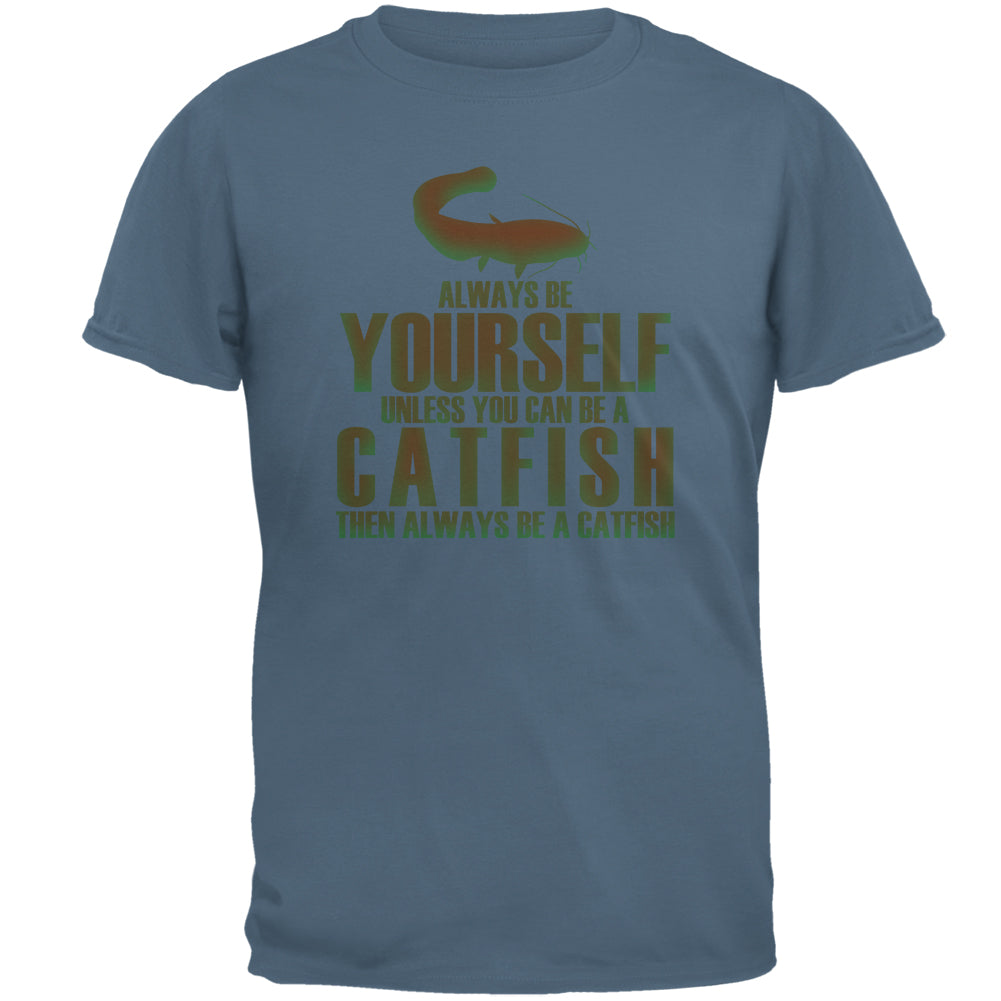 Always Be Yourself Catfish Mens T Shirt Men's T-Shirts Old Glory 2XL Blue 