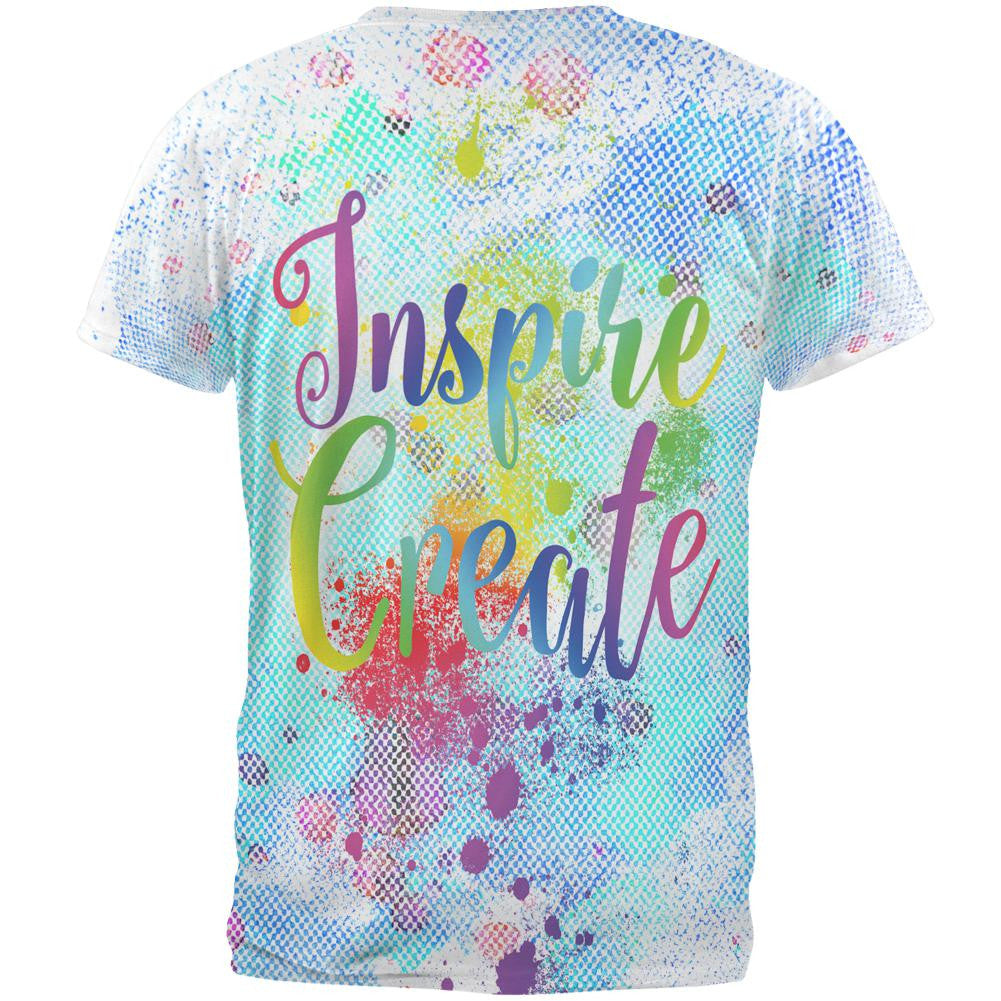Inspire and Create Half Tone Paint Art All Over Mens T Shirt Men's T-Shirts Old Glory   