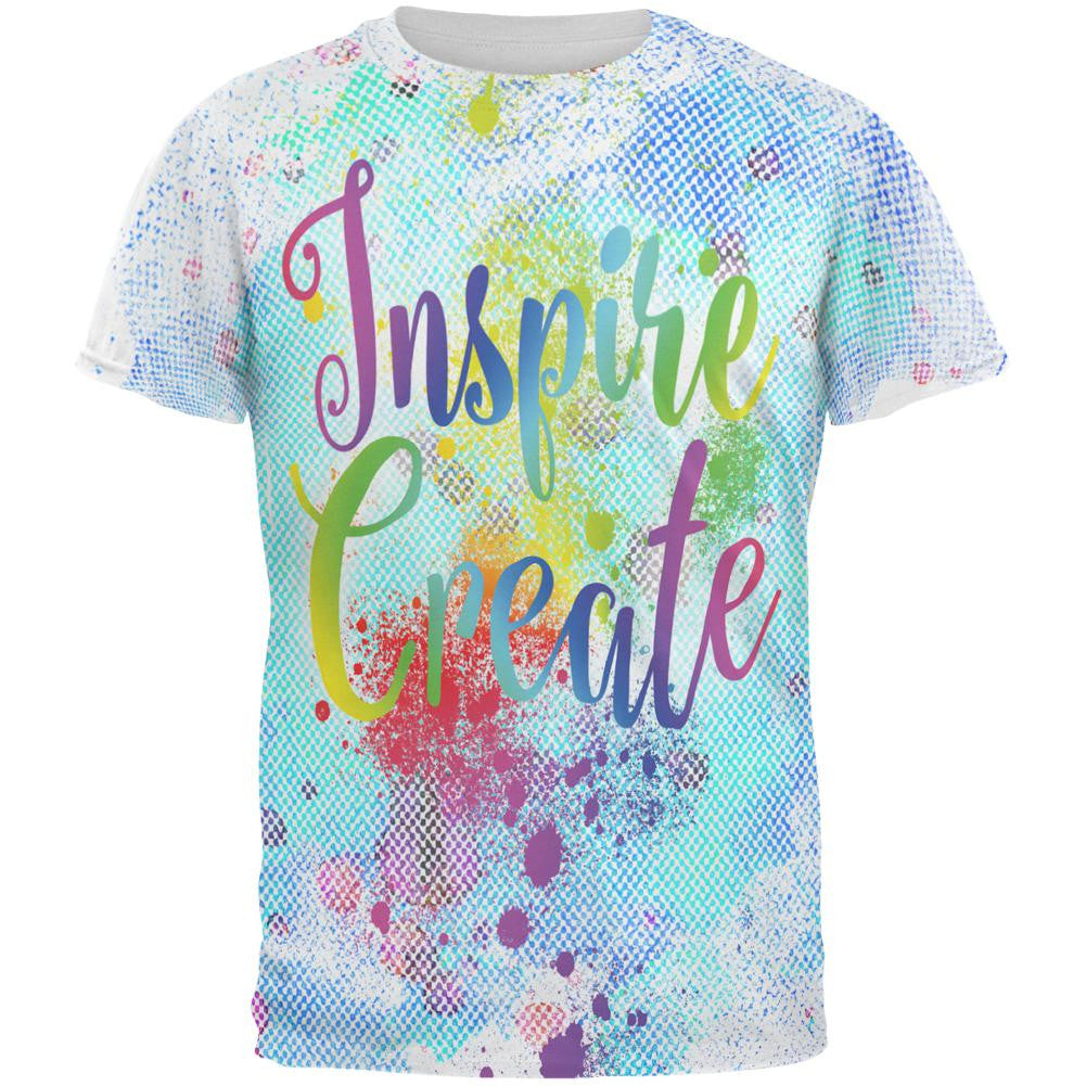 Inspire and Create Half Tone Paint Art All Over Mens T Shirt Men's T-Shirts Old Glory 2XL Multi 