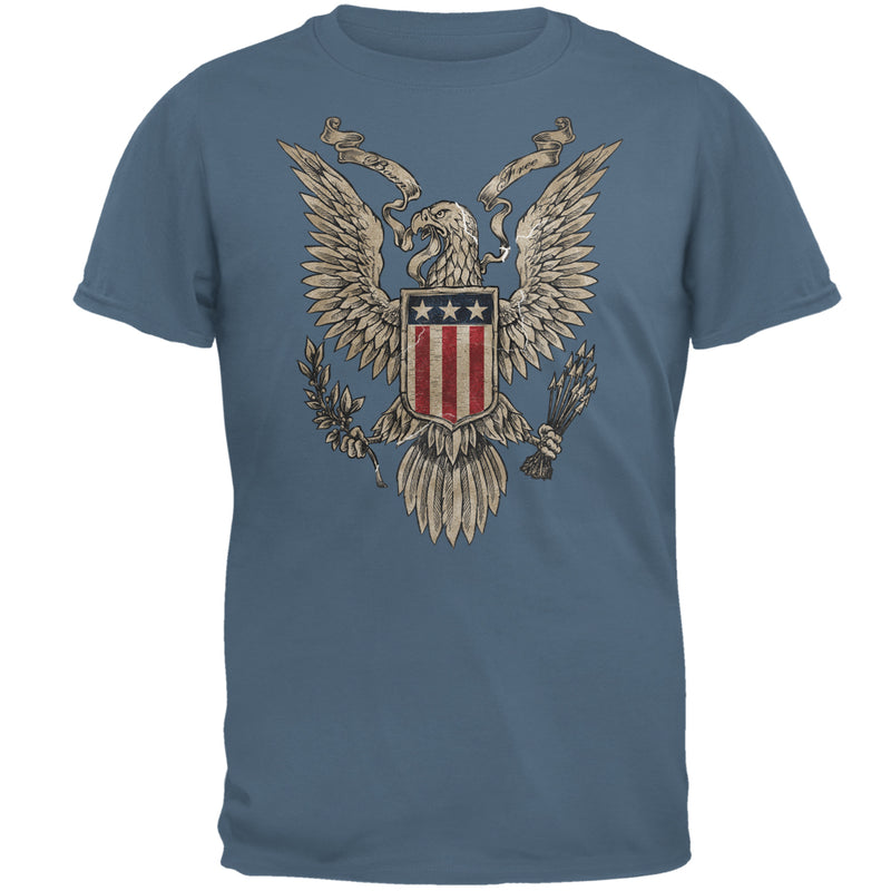 4th Of July Born Free American Eagle Mens T Shirt Men's T-Shirts 4th of July 2XL Indigo Blue 