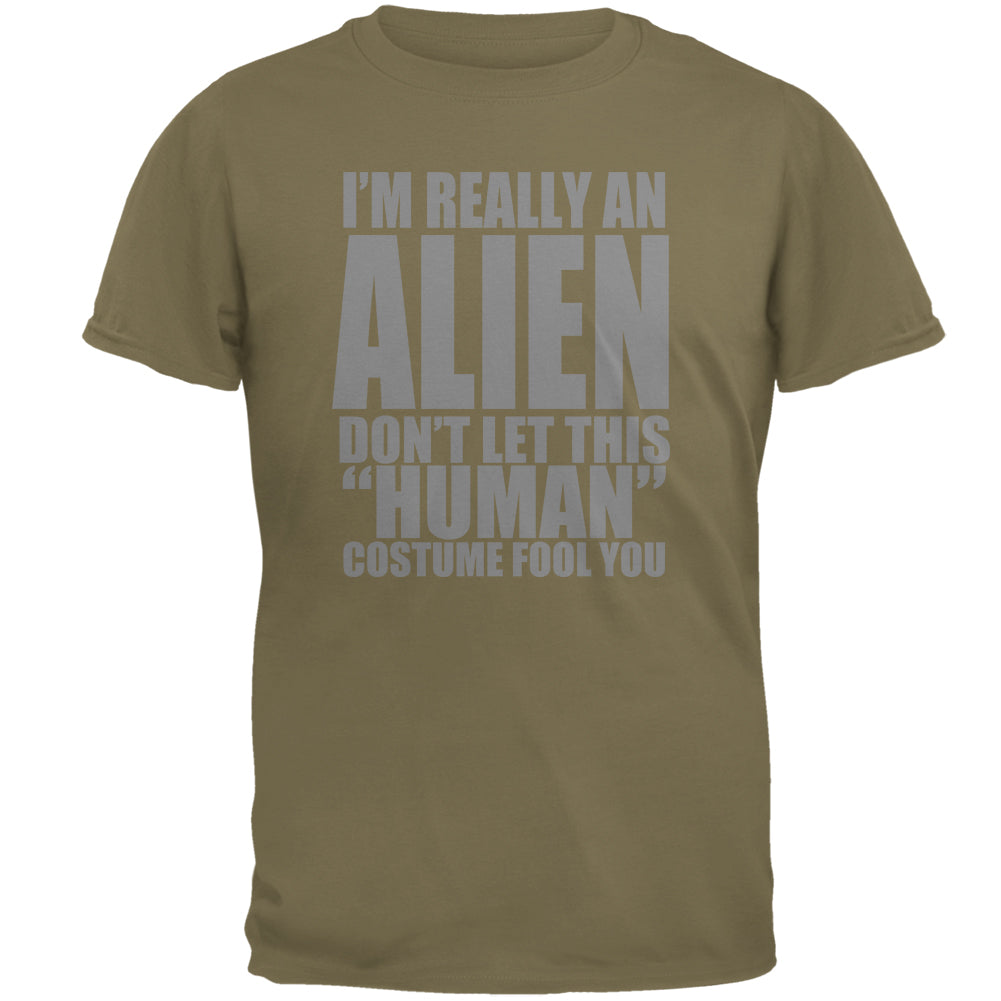 Human Alien Costume Mens T Shirt Men's T-Shirts global 2XL Prairie Dust 