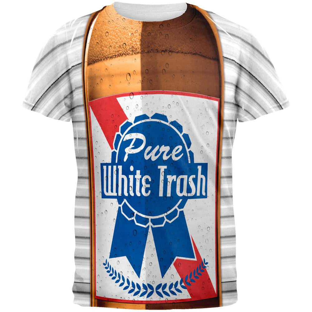 Halloween Pure White Trash Beer Costume All Over Mens T Shirt Men's T-Shirts Old Glory SM Multi 