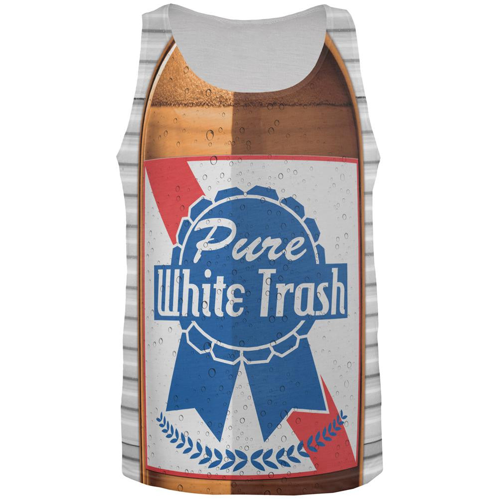 Halloween Pure White Trash Beer Costume All Over Mens Tank Top Men's Tank Tops Old Glory SM Multi 