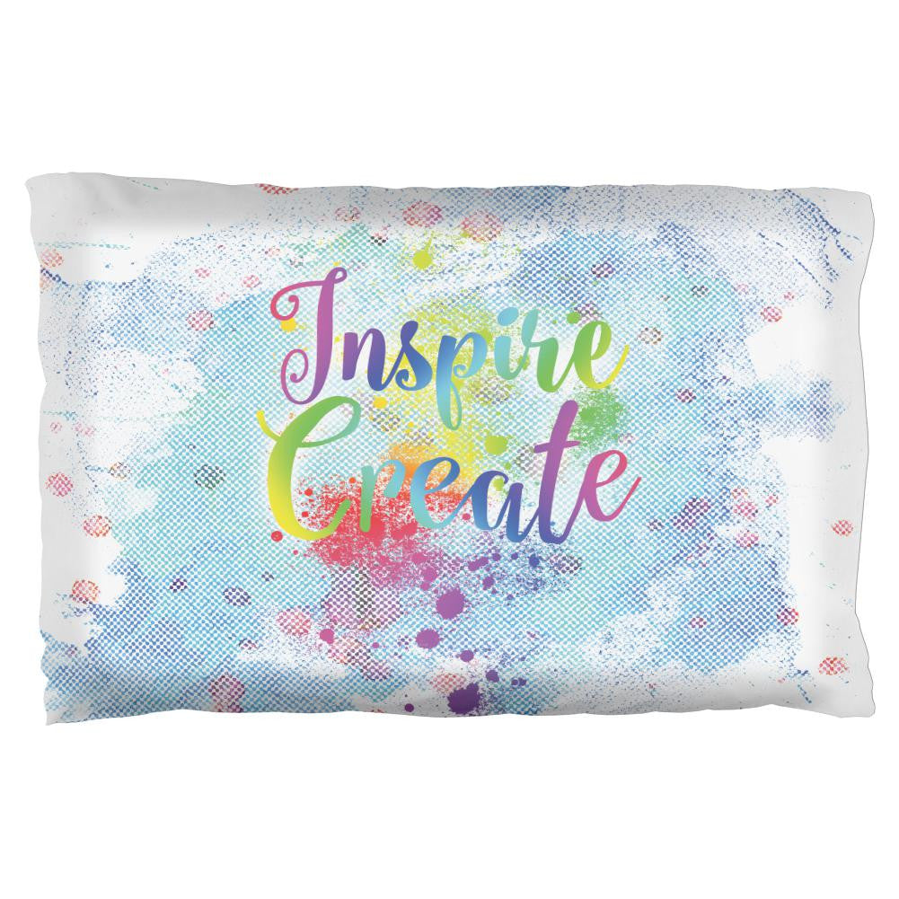 Inspire and Create Half Tone Paint Art Pillow Case Pillowcases Old Glory OS Multi 