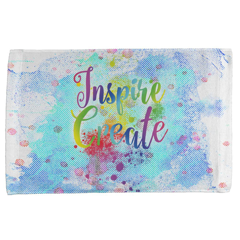 Inspire and Create Half Tone Paint Art All Over Hand Towel Hand Towel Old Glory OS Multi 