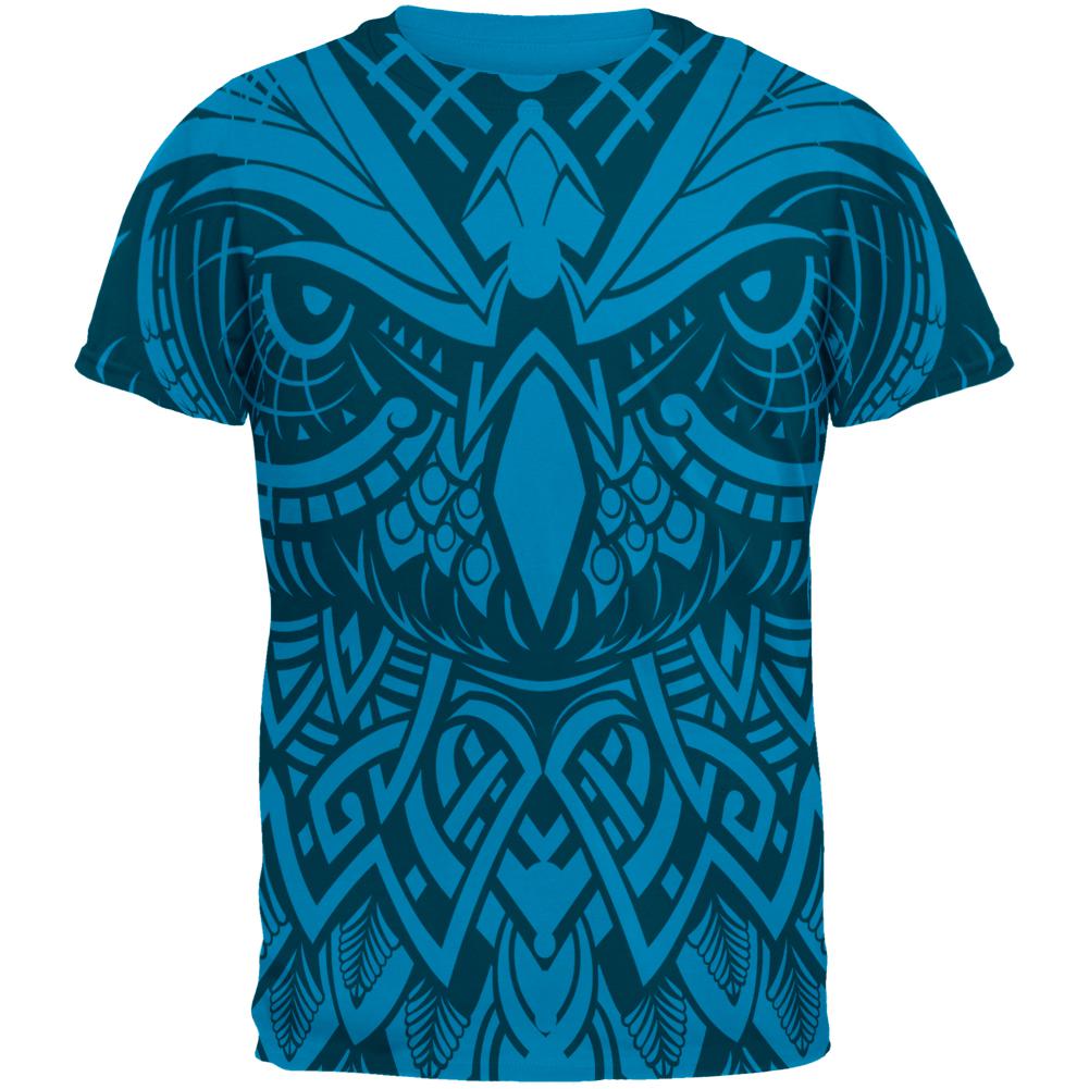 Trippy Tribal Owl Mens T Shirt Men's T-Shirts Old Glory 2XL Sapphire 