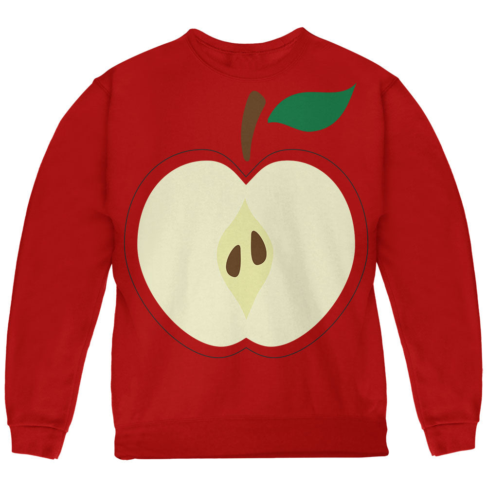 Halloween Apple Slice Costume Youth Sweatshirt Youth Sweatshirts Old Glory YLG Red 