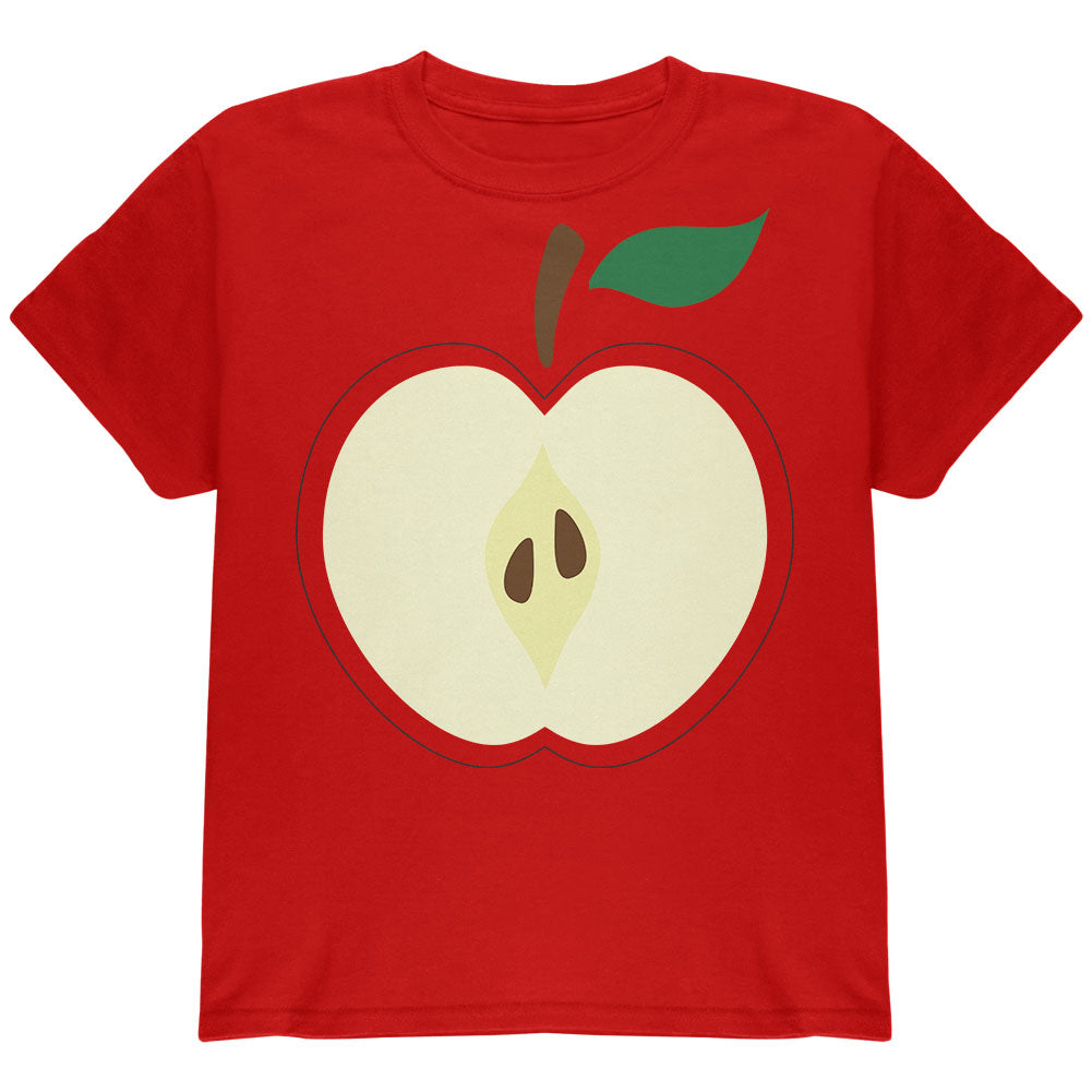 Halloween Apple Slice Costume Youth T Shirt Youth T-Shirts Old Glory YLG Red 