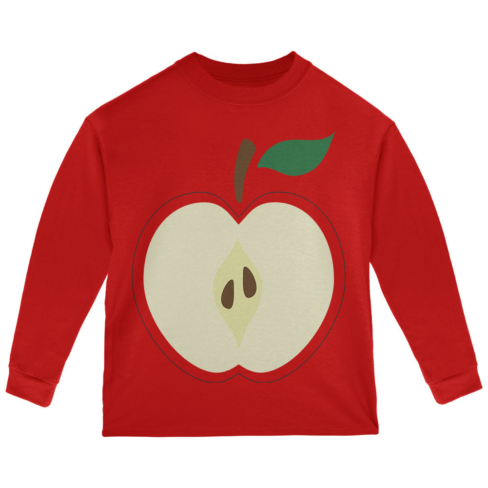 Halloween Apple Slice Costume Toddler Long Sleeve T Shirt Toddler Long Sleeves Old Glory 2T Red 