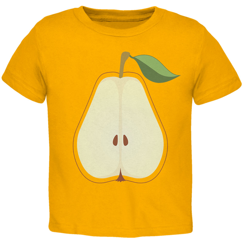 Halloween Pear Slice Costume Toddler T Shirt Toddler T-Shirts Old Glory 2T Gold 