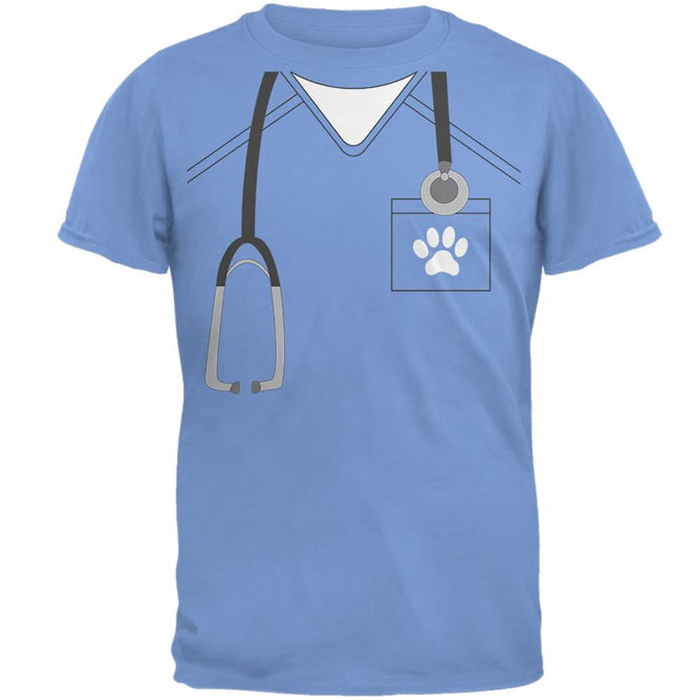 Halloween Vet Veterinarian Scrubs Costume Mens T Shirt Men's T-Shirts Old Glory 2XL Blue 