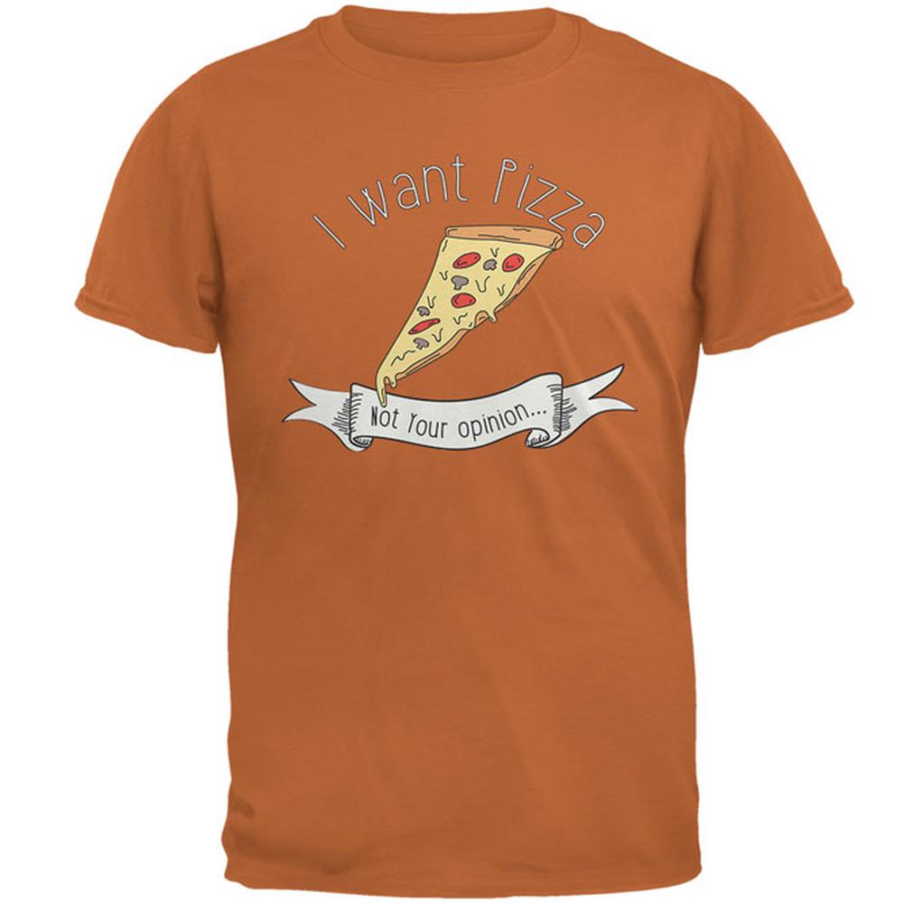 Pizza not Opinions Mens T Shirt Men's T-Shirts Old Glory 2XL Texas Orange 