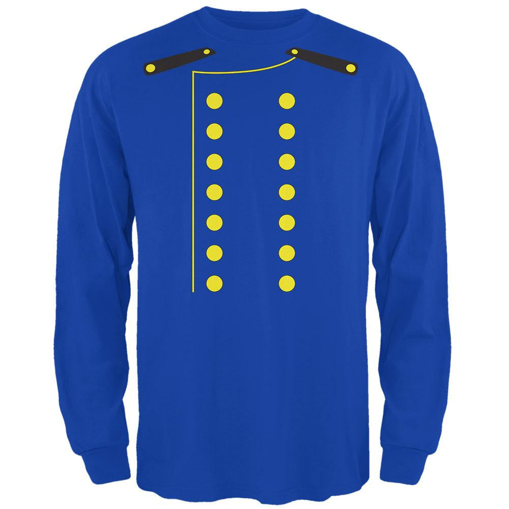 Halloween Hotel Bellhop Costume Mens Long Sleeve T Shirt Men's Long Sleeves Old Glory 2XL Blue 