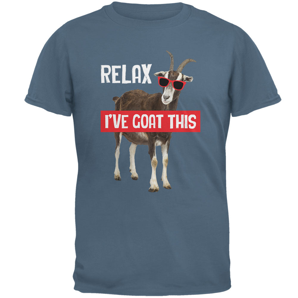 Relax I've Goat Got This Mens T Shirt Men's T-Shirts Old Glory 2XL Indigo Blue 