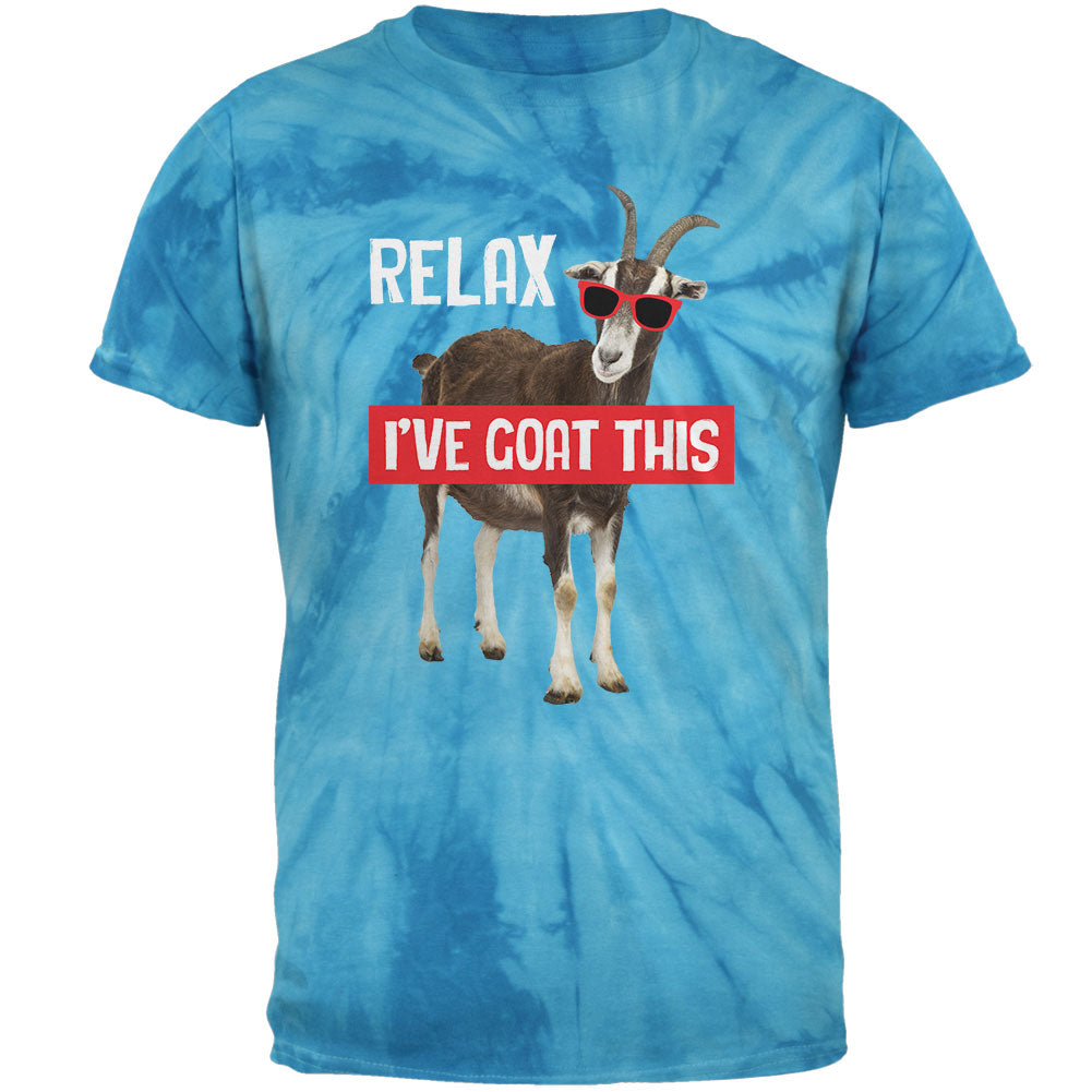 Relax I've Goat Got This Mens T Shirt Men's T-Shirts Old Glory 2XL Pinwheel Blue 