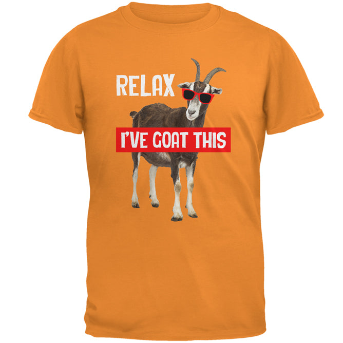 Relax I've Goat Got This Mens T Shirt Men's T-Shirts Old Glory 2XL Tangerine 