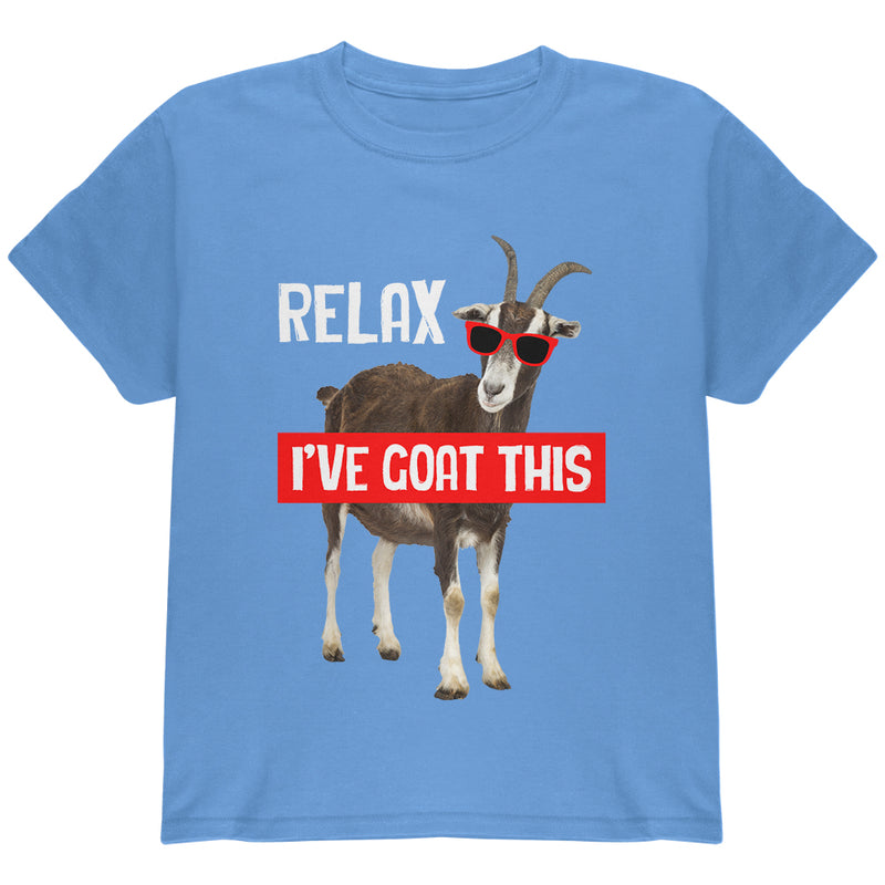 Relax I've Goat Got This Youth T Shirt Youth T-Shirts Old Glory YMD Carolina Blue 