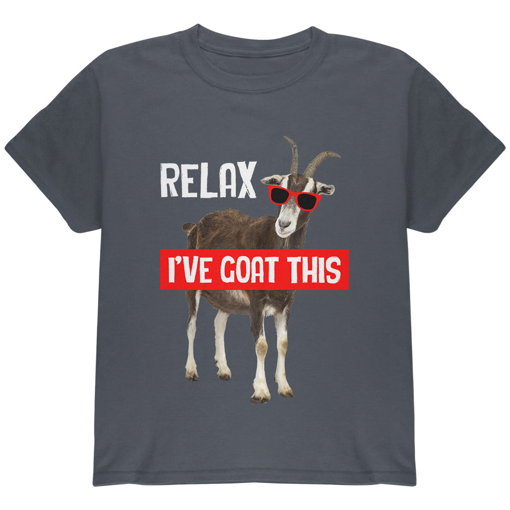 Relax I've Goat Got This Youth T Shirt Youth T-Shirts Old Glory YLG Charcoal 