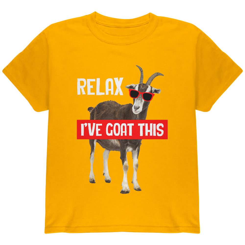 Relax I've Goat Got This Youth T Shirt Youth T-Shirts Old Glory YLG Gold 