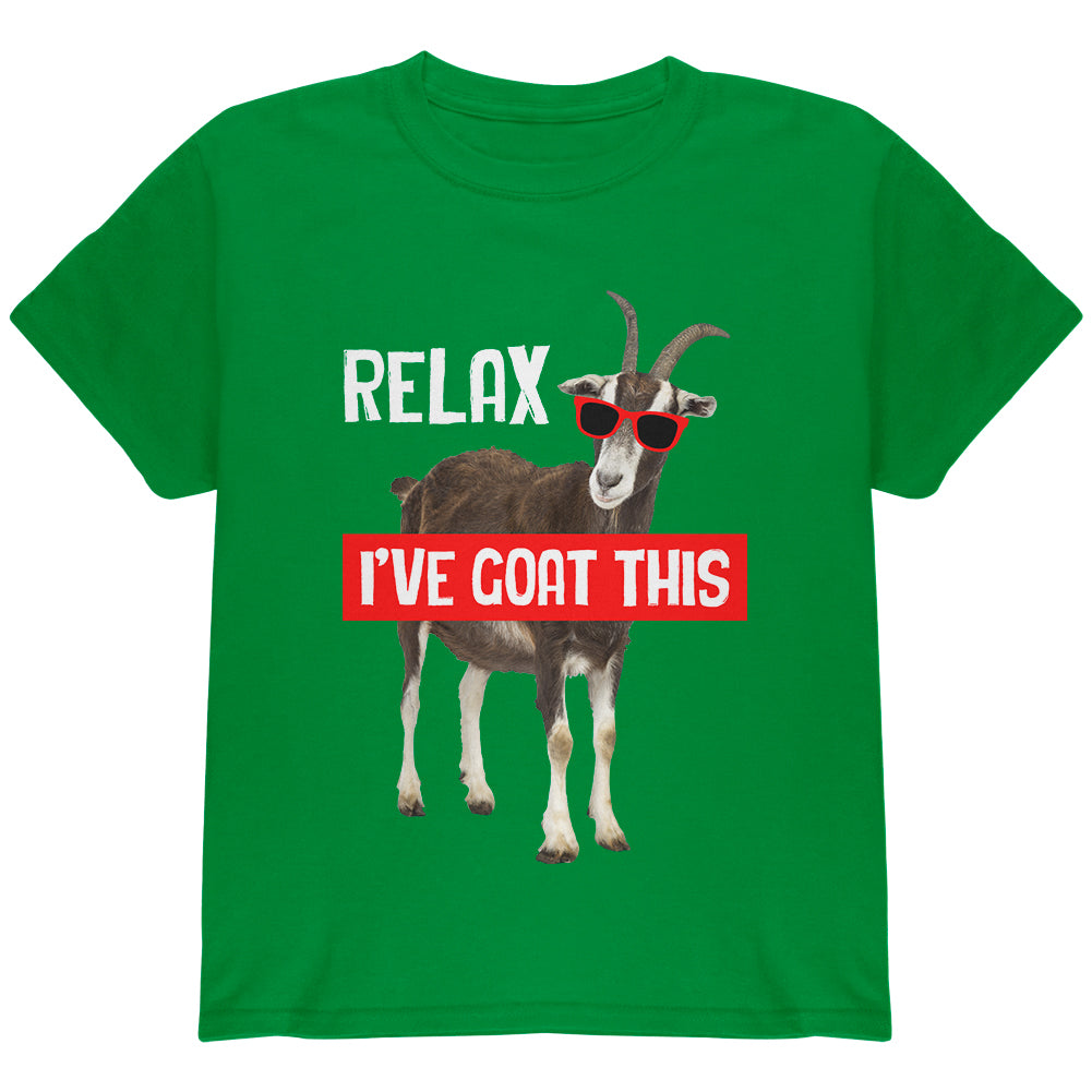 Relax I've Goat Got This Youth T Shirt Youth T-Shirts Old Glory YLG Irish Green 