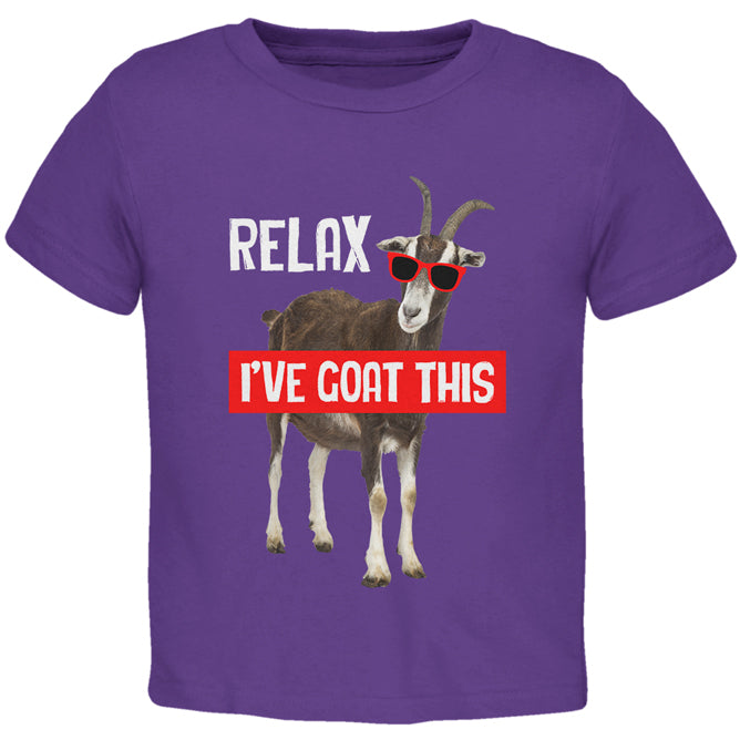 Relax I've Goat Got This Toddler T Shirt Toddler T-Shirts Old Glory 2T Purple 