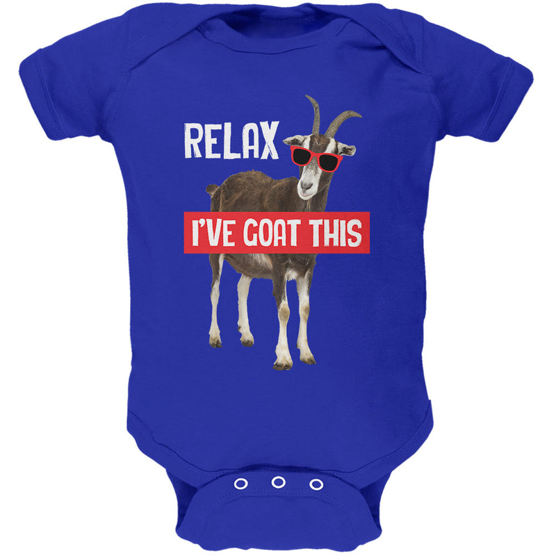 Relax I've Goat Got This Soft Baby One Piece Baby One Piece Old Glory 0-3M Royal 