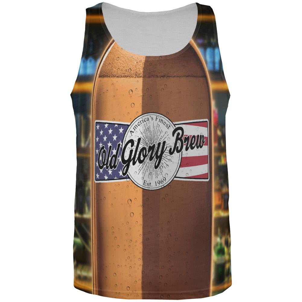 Halloween Old Glory Brew Beer Bottle Costume All Over Mens Tank Top Men's Tank Tops Old Glory SM Multi 