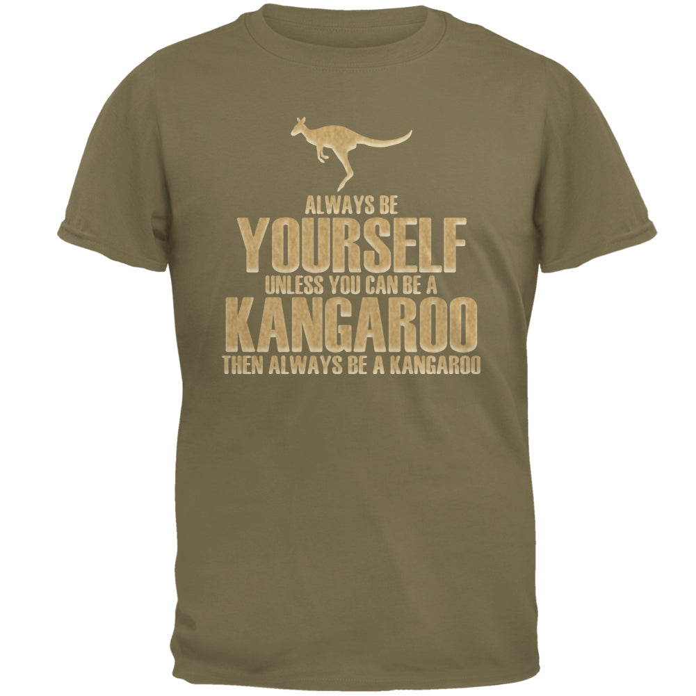 Always Be Yourself Kangaroo Mens T Shirt Men's T-Shirts Old Glory 2XL Prairie Dust 