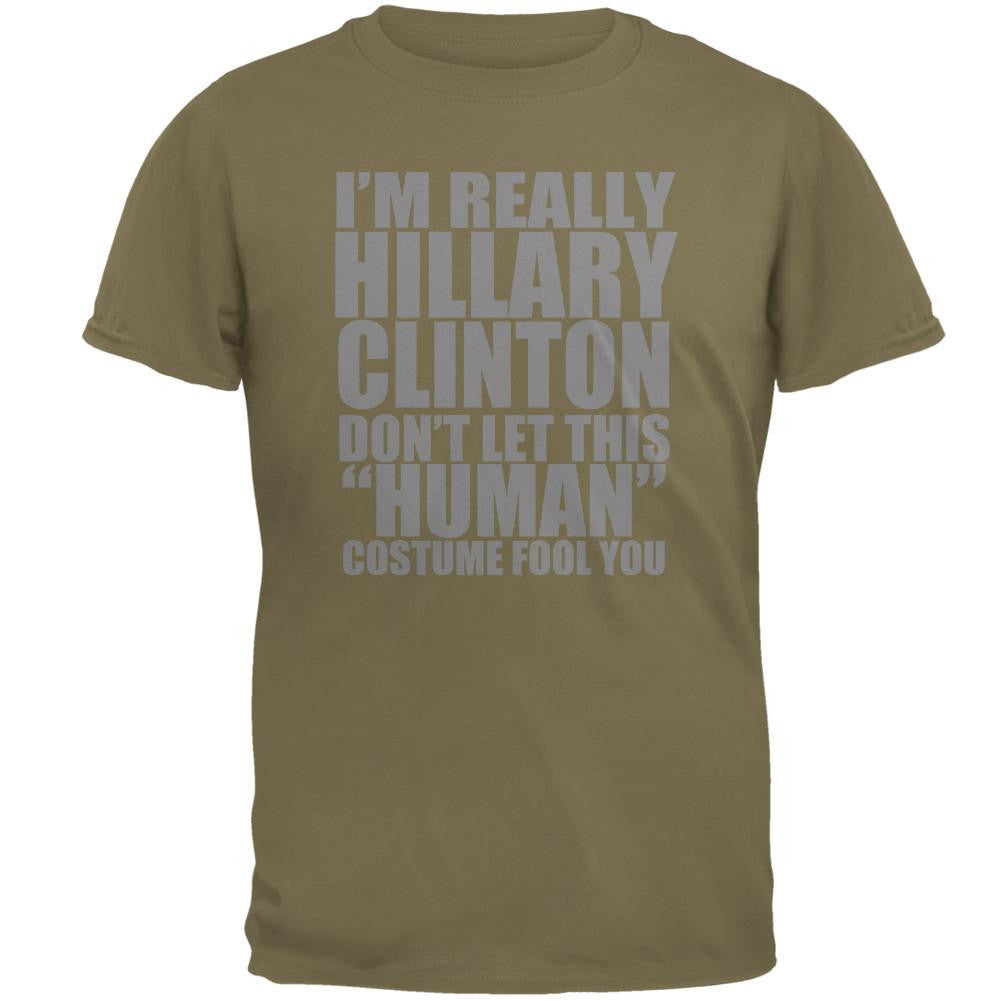 Halloween Election Hillary Clinton Costume Mens T Shirt Men's T-Shirts Old Glory 2XL Brown 