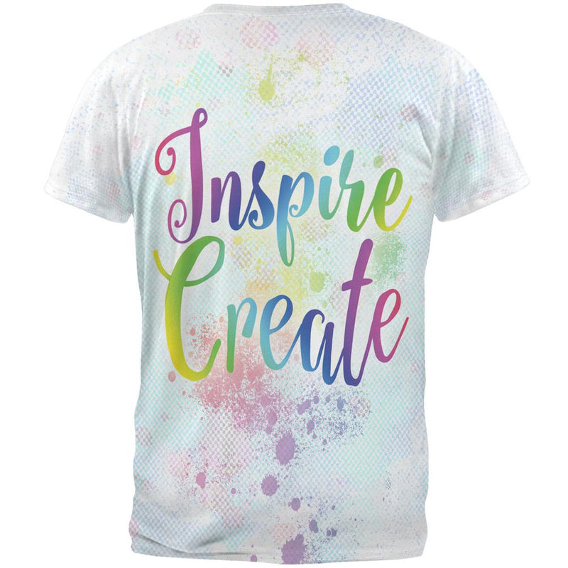 Inspire and Create Pastel Half Tone Art All Over Mens T Shirt Men's T-Shirts Old Glory   
