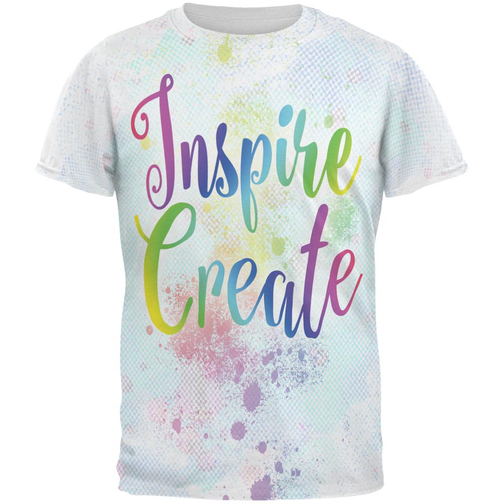 Inspire and Create Pastel Half Tone Art All Over Mens T Shirt Men's T-Shirts Old Glory 2XL Multi 