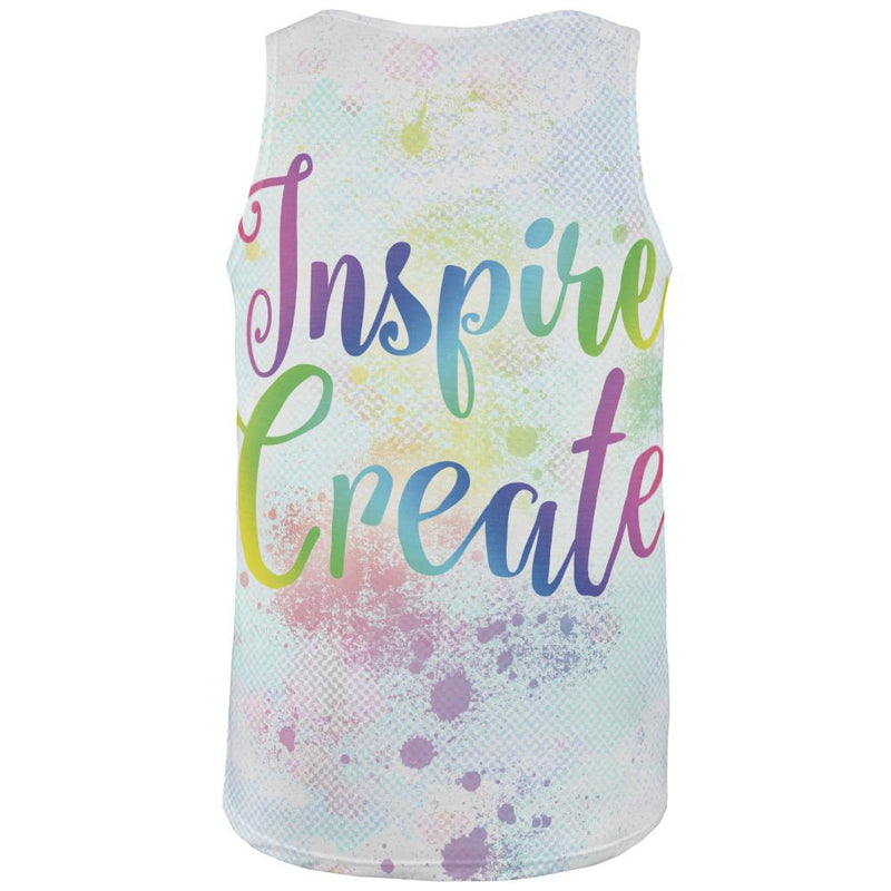 Inspire and Create Pastel Half Tone Art All Over Mens Tank Top Men's Tank Tops Old Glory   