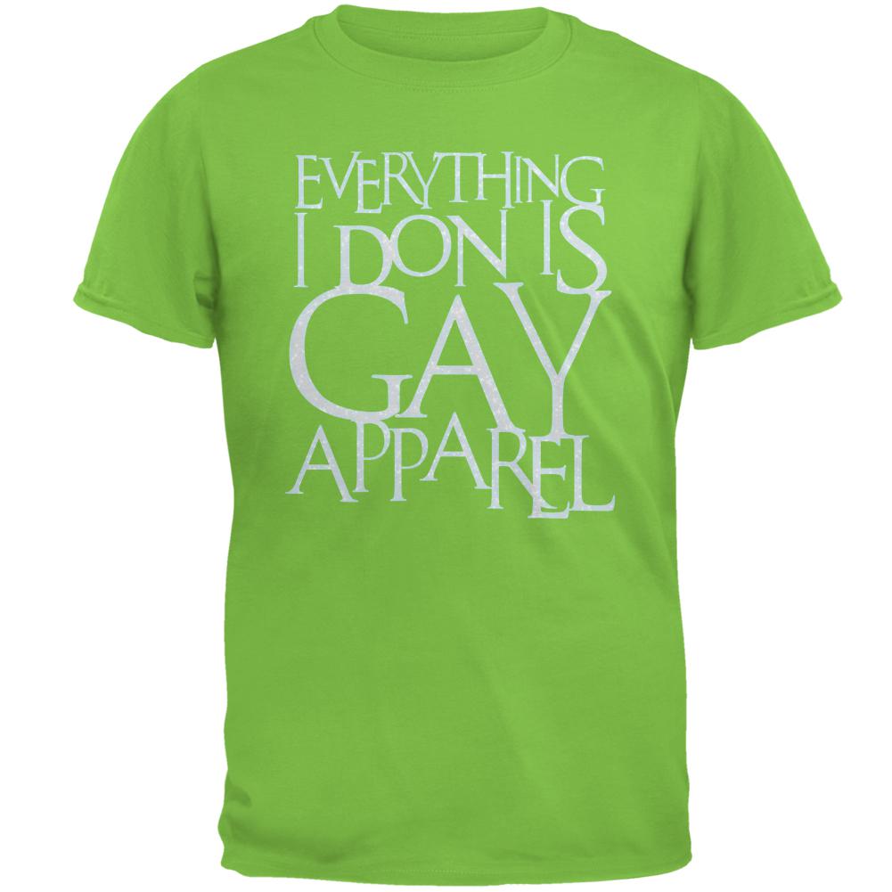 Christmas Everything I Don Is Gay Apparel Funny Mens T Shirt Men's T-Shirts Old Glory 2XL Lime 