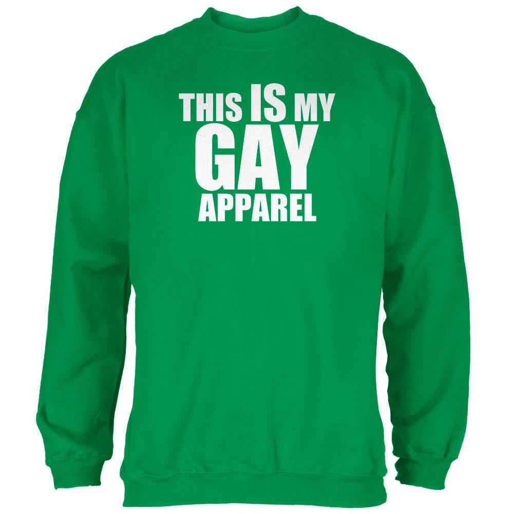 Christmas This Is My Gay Apparel Sarcastic Mens Sweatshirt Men's Sweatshirts Old Glory 2XL Green 