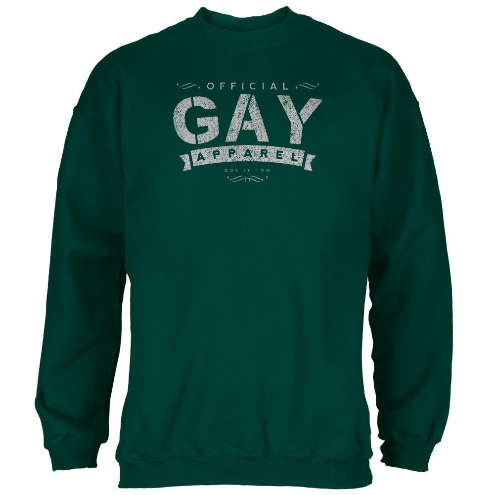 Christmas Official Gay Apparel Vintage Retro Funny Mens Sweatshirt Men's Sweatshirts Old Glory 2XL Green 