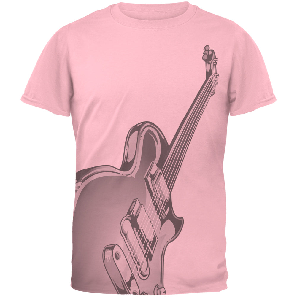 Electric Air Guitar Funny Costume Mens T Shirt Men's T-Shirts Old Glory SM Pink 