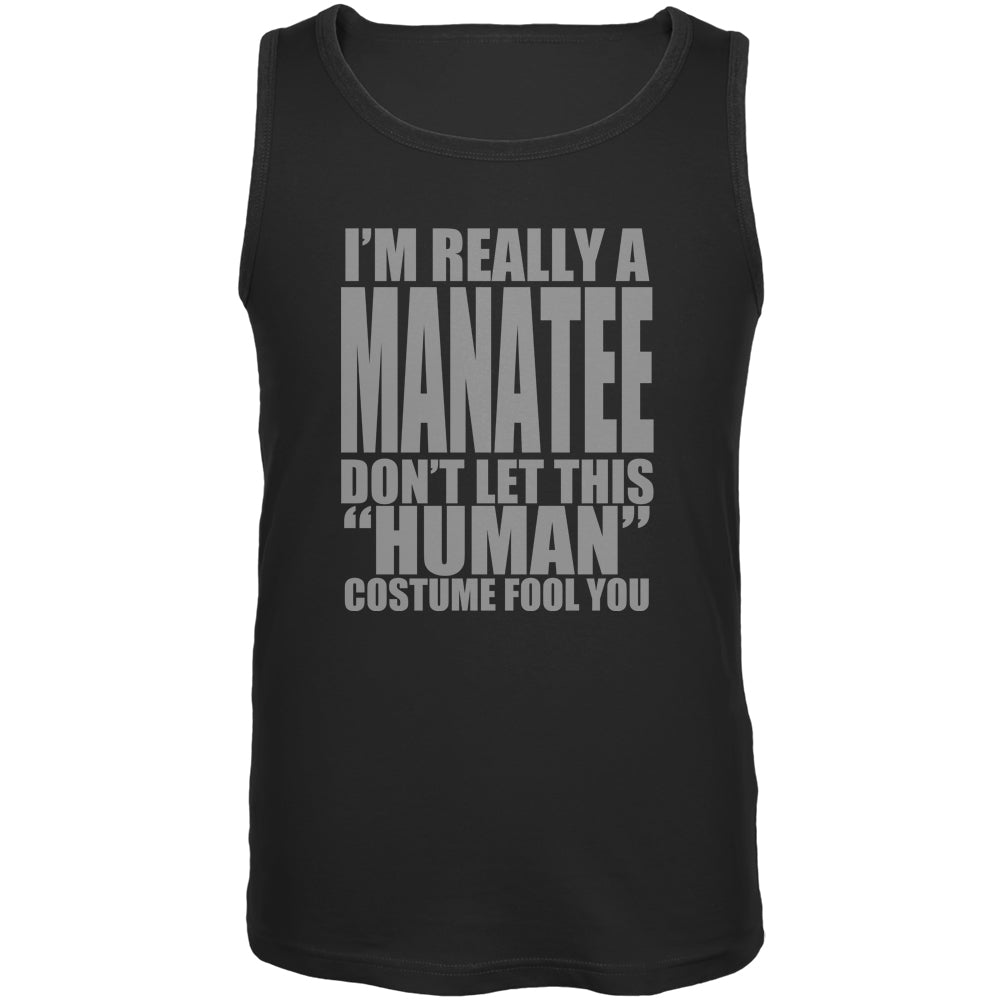 Halloween Human Manatee Costume Mens Tank Top Men's Tank Tops Old Glory 2XL Black 