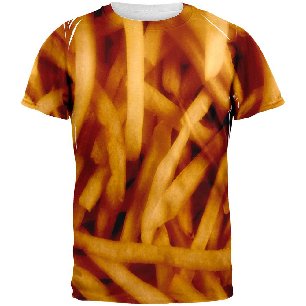 Fast Food Golden French Fries Costume All Over Mens T Shirt Men's T-Shirts Old Glory 2XL Multi 