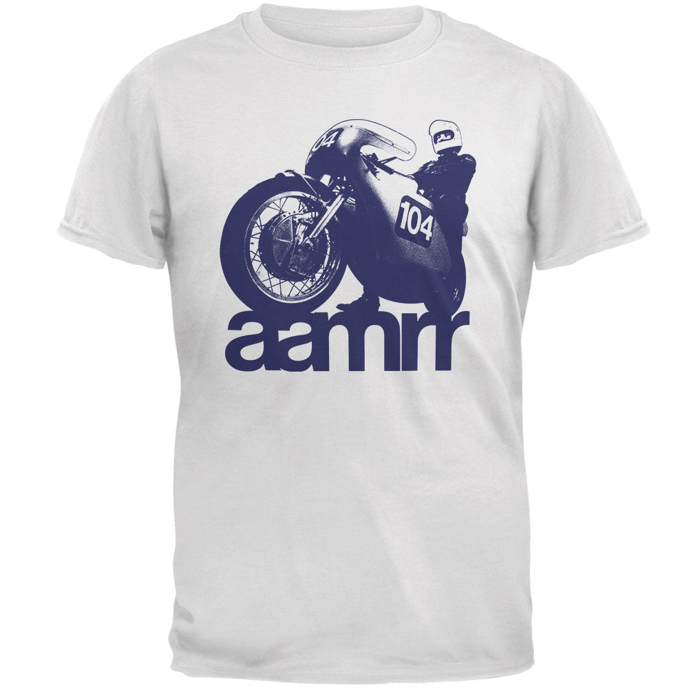 AAMRR is Road Racing Vintage White Mens T Shirt Men's T-Shirts Old Glory 2XL White 