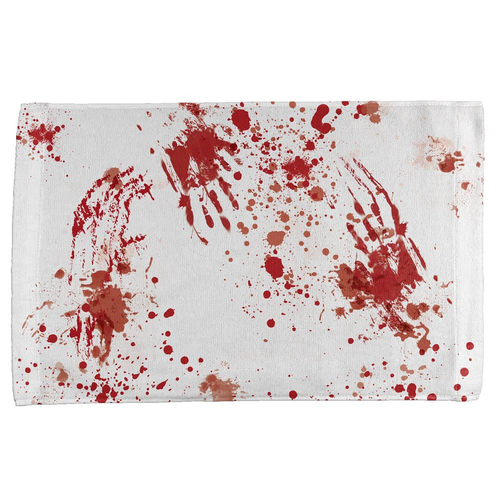 Halloween Blood Splatter Zombie Survivor All Over Hand Towel Hand Towel Old Glory OS Multi 