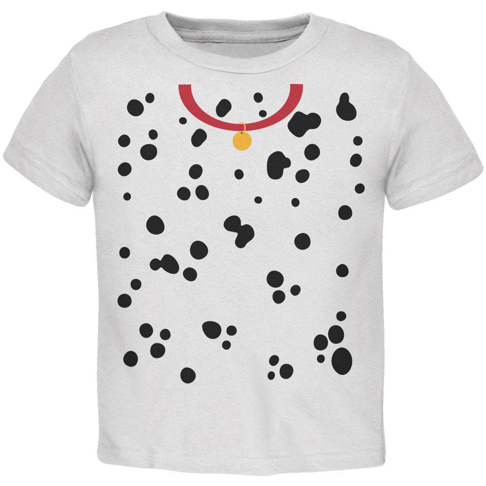 Halloween Dalmatian Puppy Costume Red Collar Toddler T Shirt Toddler T-Shirts Old Glory 2T White 