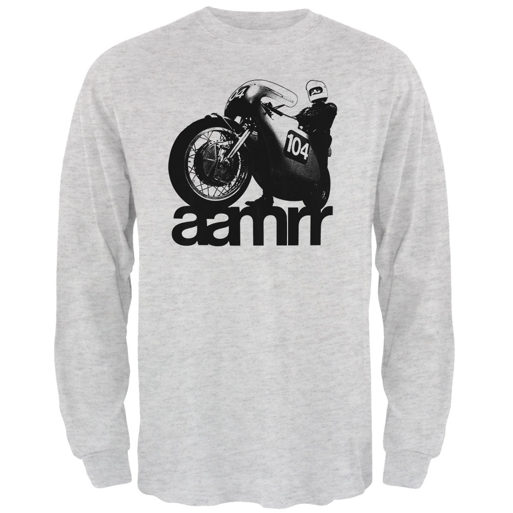 AAMRR is Road Racing Vintage Mens Long Sleeve T Shirt Men's Long Sleeves global 2XL Light Heather Grey 