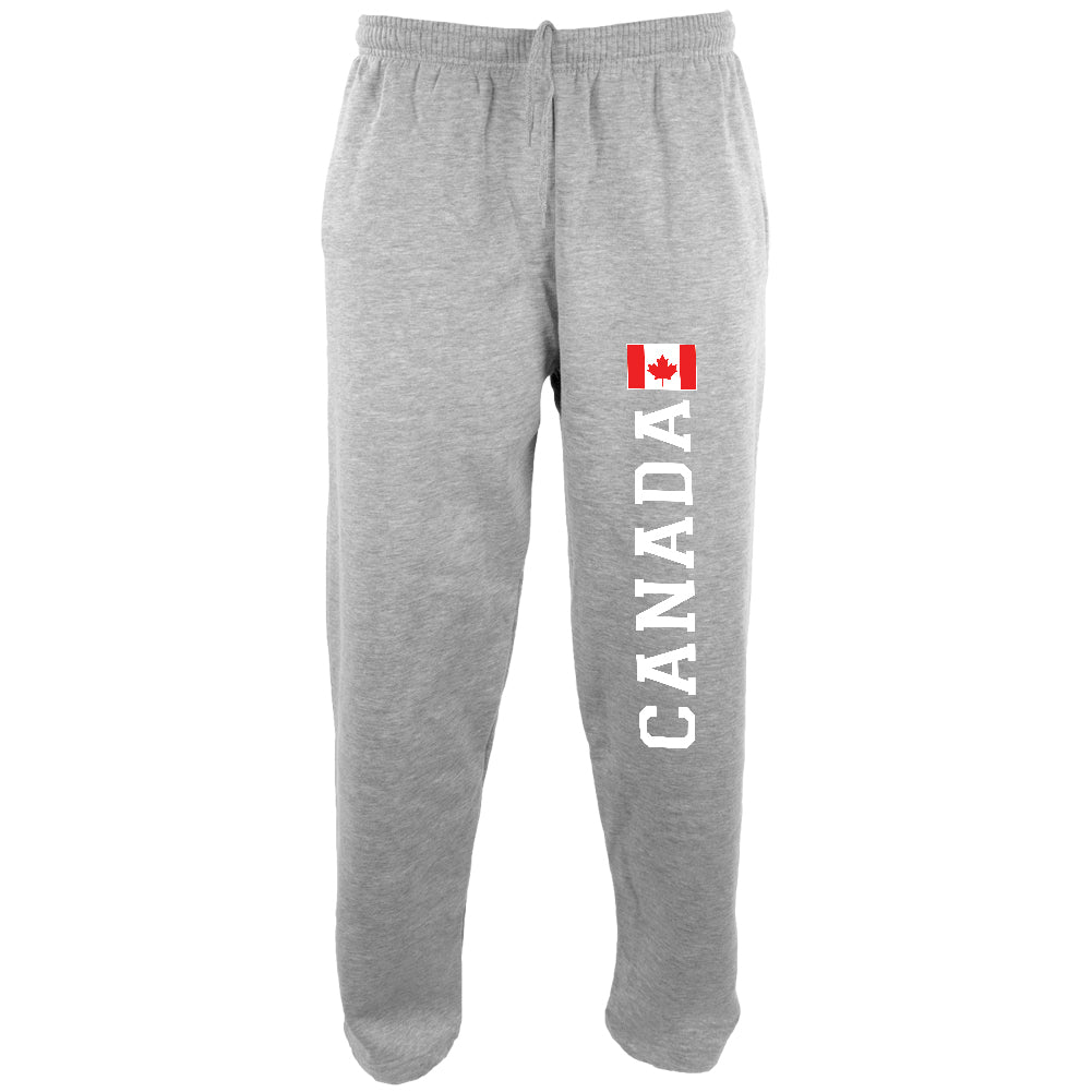 Canada Flag World Cup Mens Sweatpants Men's Sweatpants Old Glory 2XL Grey 