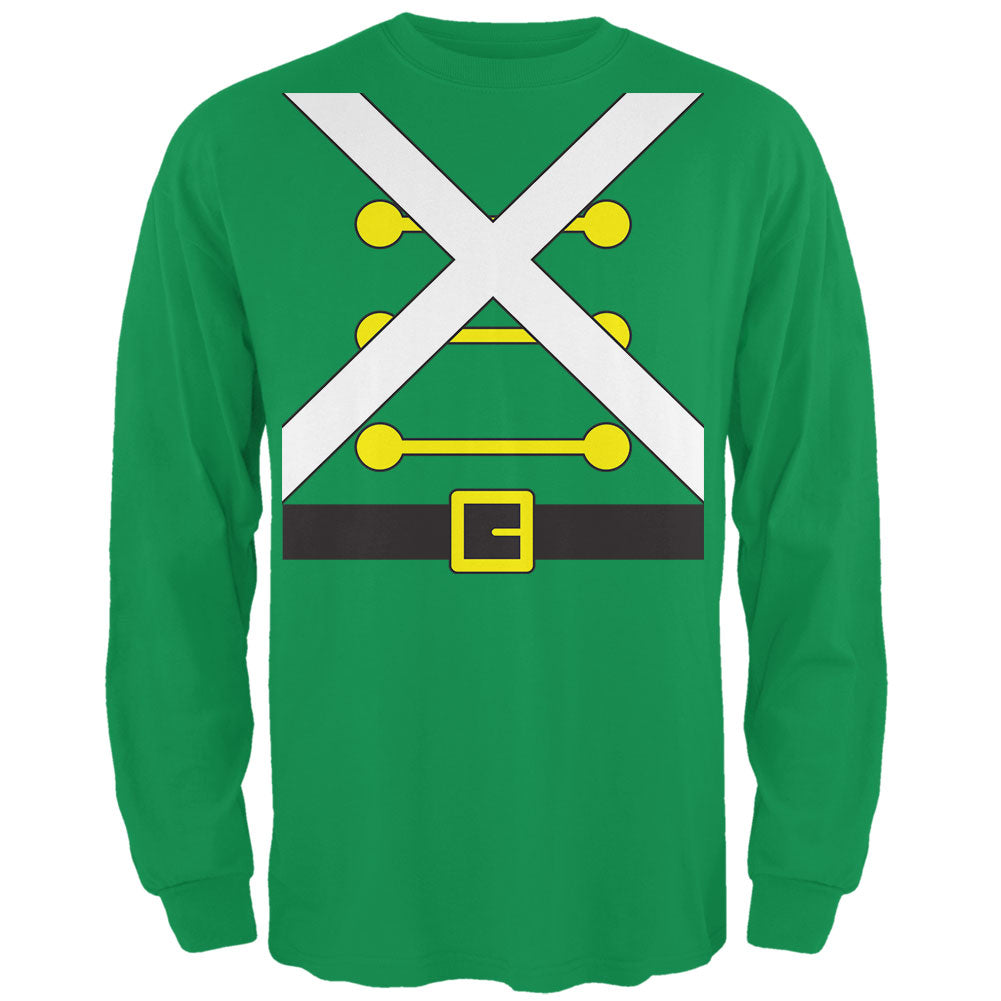 Christmas Toy Soldier Costume Mens Long Sleeve T Shirt Men's Long Sleeves Old Glory 2XL Green 